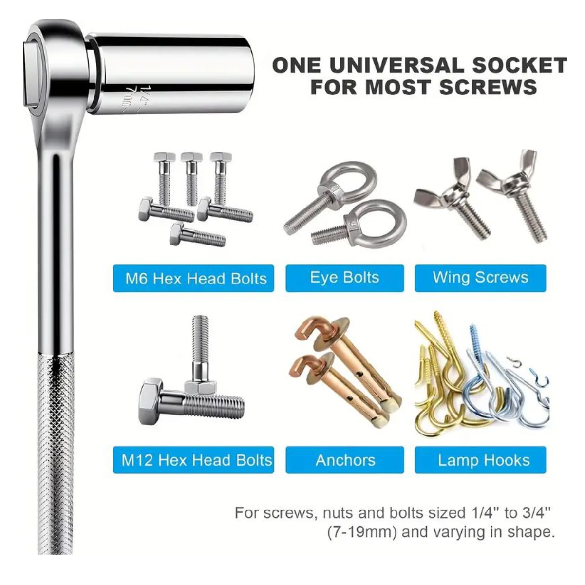 Miniatura 3 de Llave Universal Ratchet con Adpatador